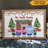 Personalized The Smith Family Christmas Gift Light Frame Canvas Printed HTHVQ23478