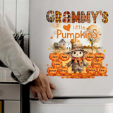 Personalized Grammy's Little Pumpkins with Kid Names Fridge Decal Printed LDMKVH23488