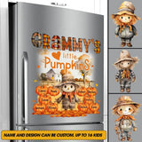 Personalized Grammy's Little Pumpkins with Kid Names Fridge Decal Printed LDMKVH23488