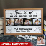 Personalized This Is Us Our Life Our Story Our Home Light Frame Canvas Printed HTHVQ23499