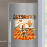 Personalized Grammy's Little Pumpkins with Kid Names Fridge Decal Printed LDMKVH23488