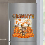 Personalized Grammy's Little Pumpkins with Kid Names Fridge Decal Printed LDMKVH23488