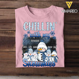 Personalized Chillin' With My Snowmies T-shirt Printed LDMHN23513