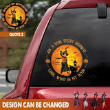 Personalized On A Dark Desert Highway Cool Wind In My Hard Witch Halloween Decal Printed QTPN23521