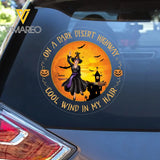 Personalized On A Dark Desert Highway Cool Wind In My Hard Witch Halloween Decal Printed QTPN23521