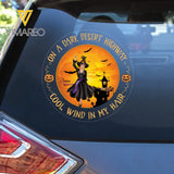 Personalized On A Dark Desert Highway Cool Wind In My Hard Witch Halloween Decal Printed QTPN23521
