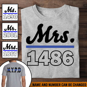 Personalized Police Department & ID T-shirt Printed QTVQ23522
