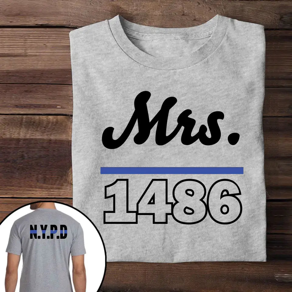 Personalized Police Department & ID T-shirt Printed QTVQ23522