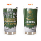 Personalized Australian Veteran I'm A Grumpy Old Veteran Tumbler Printed QTKH525