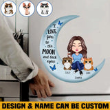 Personalized I Love You To The Moon And Back Again Fridge Decal Printed LDMHN23534