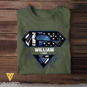 Personalized US Police Diamond Custom Name T-shirt Printed PTN23566