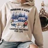 Personalized Husband & Wife Camping Partners For Life Gift for Couple Hoodie Printed MTPTN23549