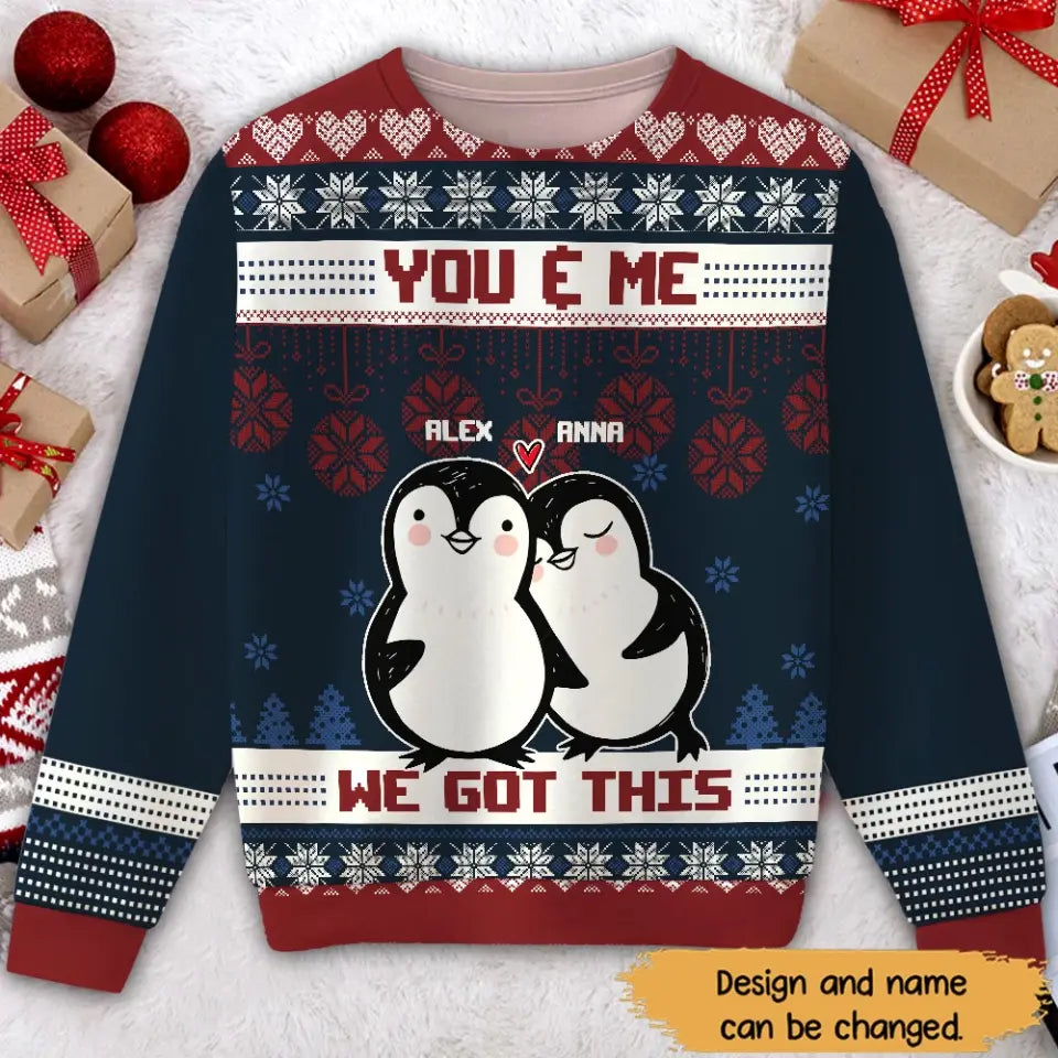 Personalized You&Me We Got This Couple Ugly Sweater Printed LDMHN23563
