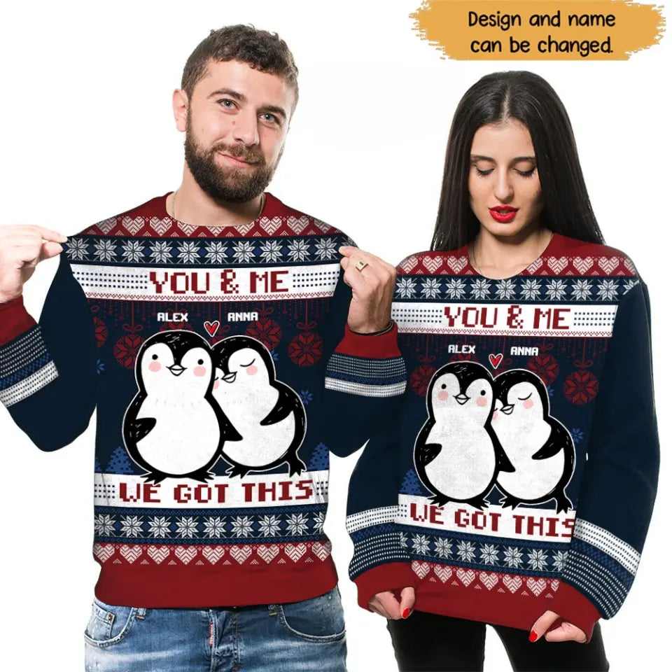 Personalized You&Me We Got This Couple Ugly Sweater Printed LDMHN23563