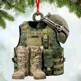 Personalized Canadian Veteran/ Solider Camo Rank Ornament Printed QTHQ1711