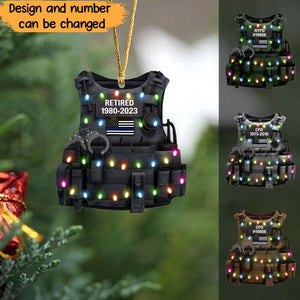 Personalized Police Retired Acrylic Ornament Printed VQ23692