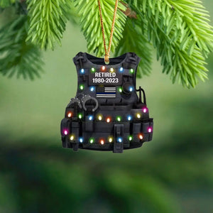 Personalized Police Retired Acrylic Ornament Printed VQ23692