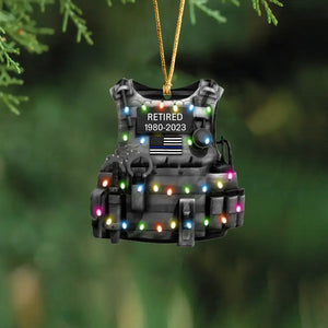 Personalized Police Retired Acrylic Ornament Printed VQ23692