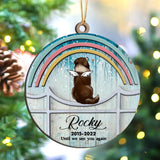 Personalized Dog Angel Custom Name Wooden Ornament 2 Layer Printed PTN23696