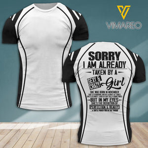 Sorry I Am Already Taken By A Sexy & Crazy Girl Born In November Tshirt Printed AUG-DT30