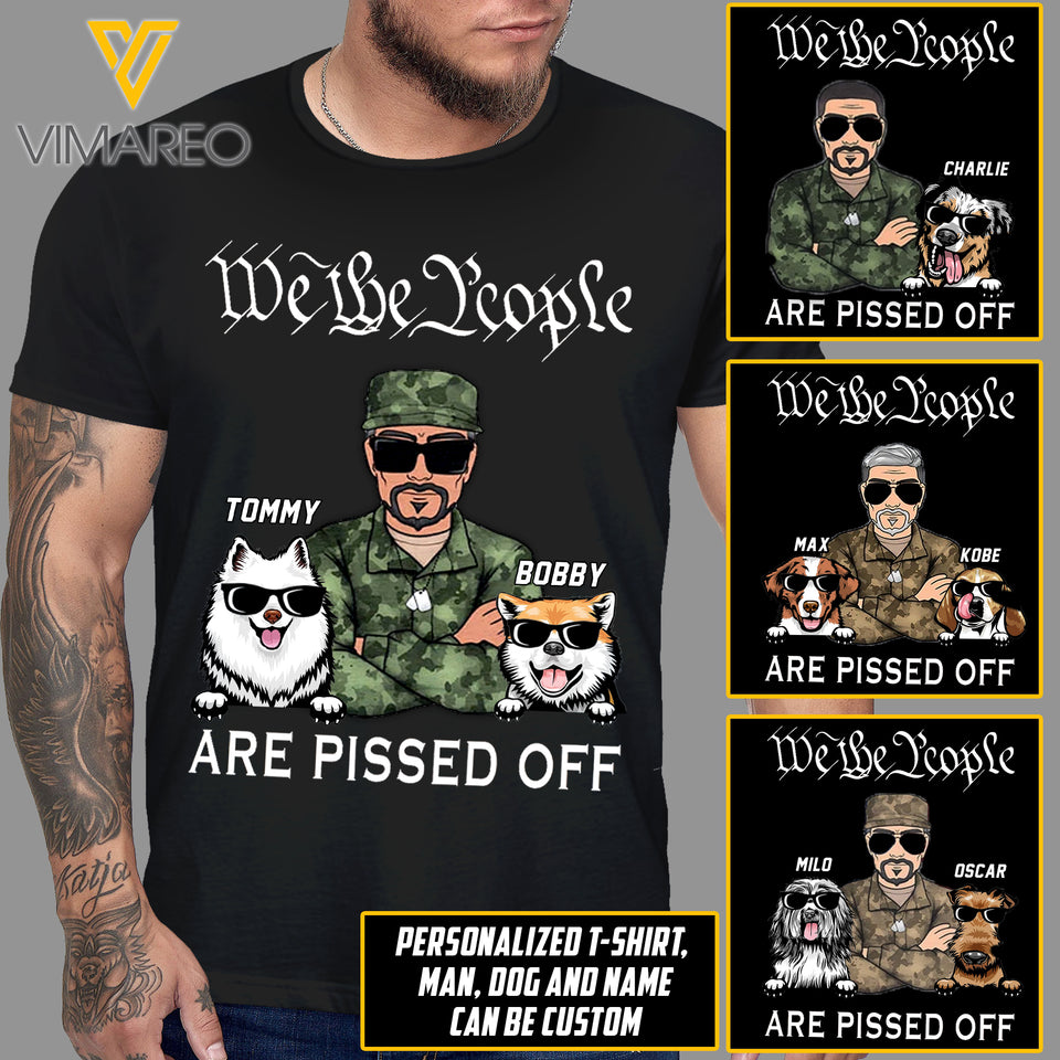 CUSTOMIZED SOLIDER DOG BREED WE THE PEOPLE BLACK TSHIRT