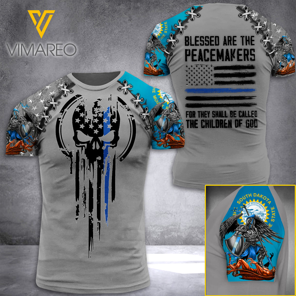 SOUTH DAKOTA PEACEMAKERS TSHIRT 3D PRINTED JUL-NL29