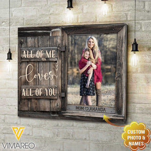 MOM AND DAUGHTER LOVE- PERSONALIZED CANVAS
