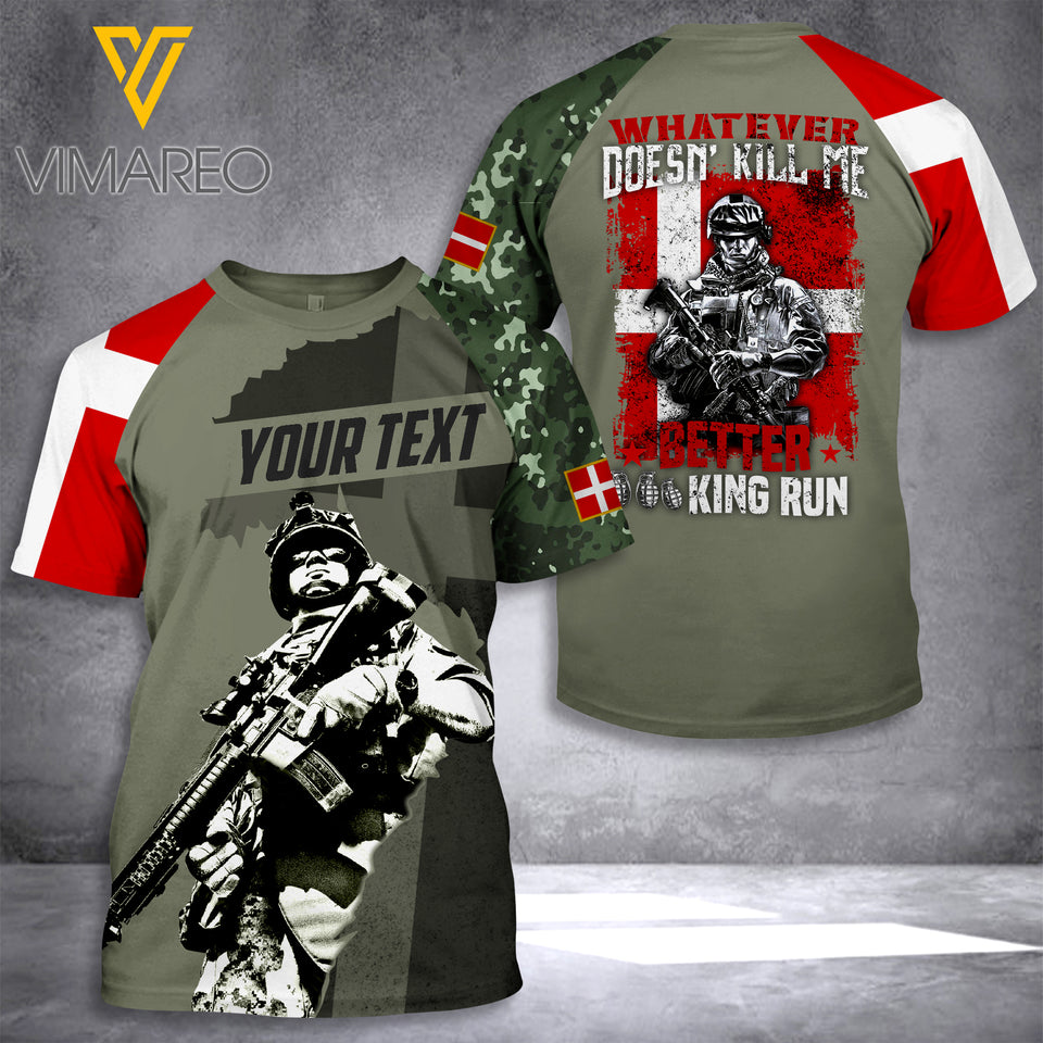 Customized Denmark Soldier 3D Printed Combat Shirt EZNMQ110621