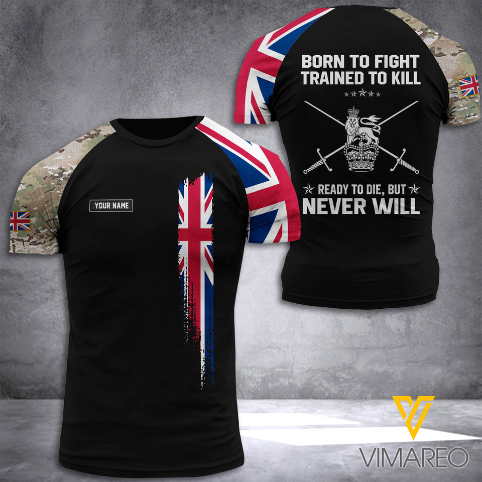 Customized British Soldier 3D Printed Combat Shirt EZLN1407