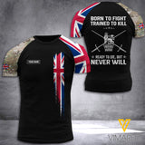 Customized British Soldier 3D Printed Combat Shirt EZLN1407