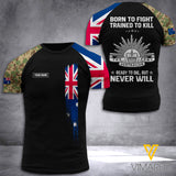 Customized Australian Soldier 3D Printed Combat Shirt EZLN1407