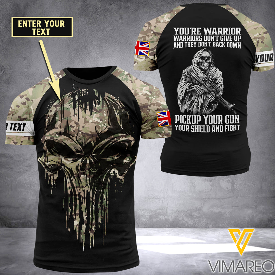Customized British Soldier 3D Printed Combat Shirt EZMQ140621