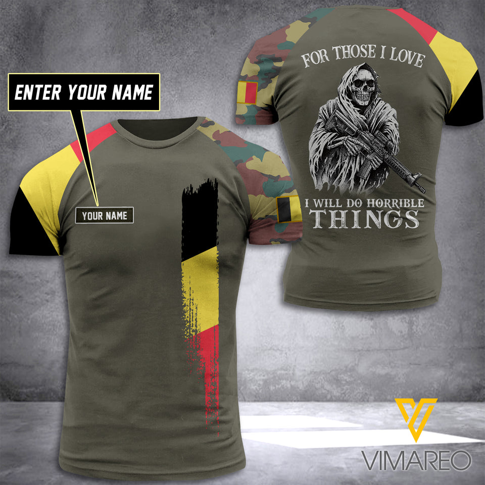 Customized Belgian Soldier 3D Printed Combat Shirt EZMQ210521