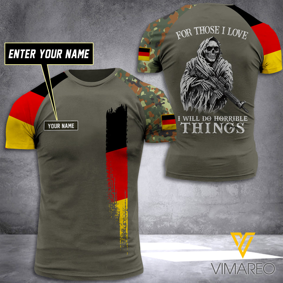 Customized German Soldier 3D Printed Combat Shirt EZMQ210521