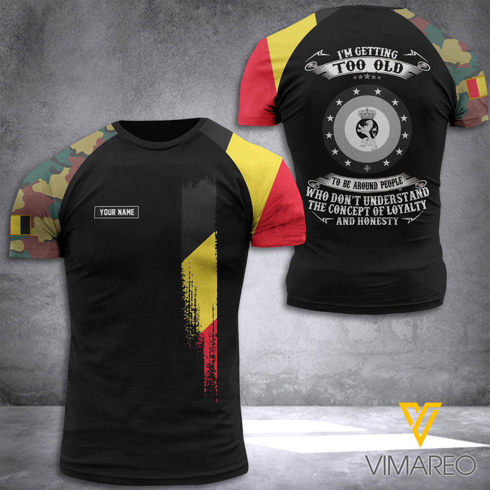 Customized Belgian 3D Printed Combat Shirt EZMQ1607