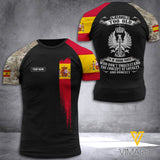 Customized Spanish 3D Printed Combat Shirt EZMQ1607