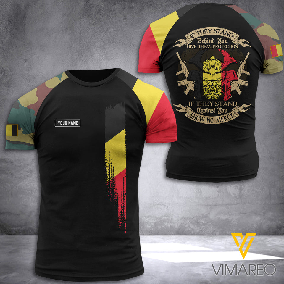 Customized Belgian Soldier 3D Printed Shirt EZMQ1507