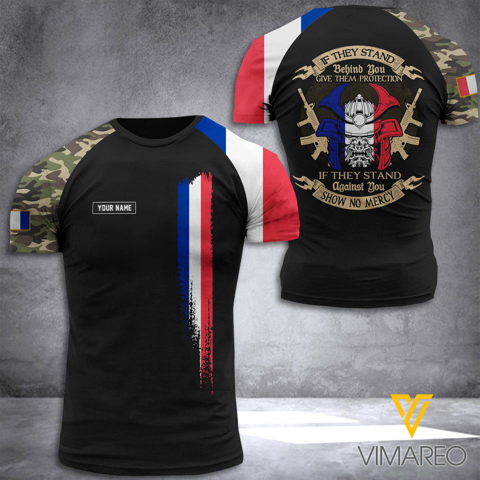Customized French Soldier 3D Printed Shirt EZMQ1507