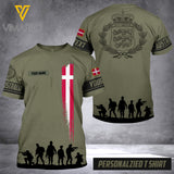 Customized Denmark Soldier 3D Printed Combat Shirt EZMQ0807