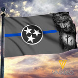 TENNESSEE BLUE LINE FLAG 3D PRINT JESUS