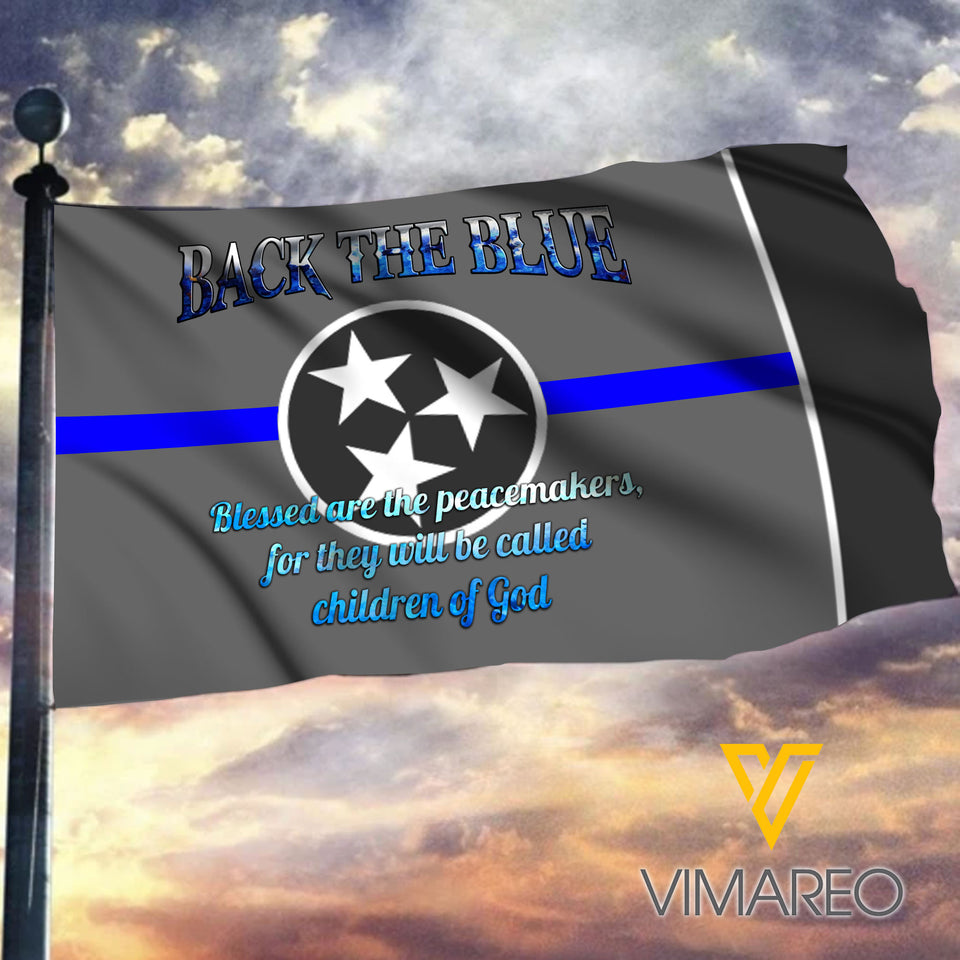 Tennessee Flag BLUE LINE 3D 0505NGBA