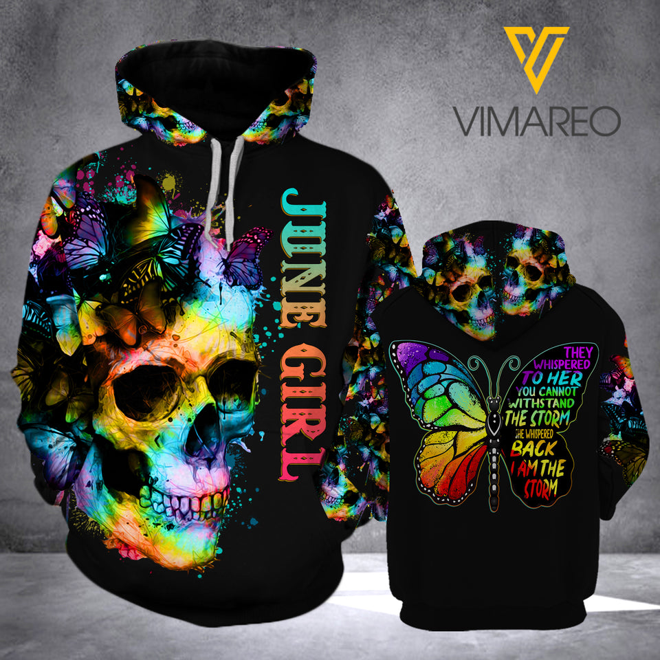 JUNE GIRL HOODIE 3D TPM STORM