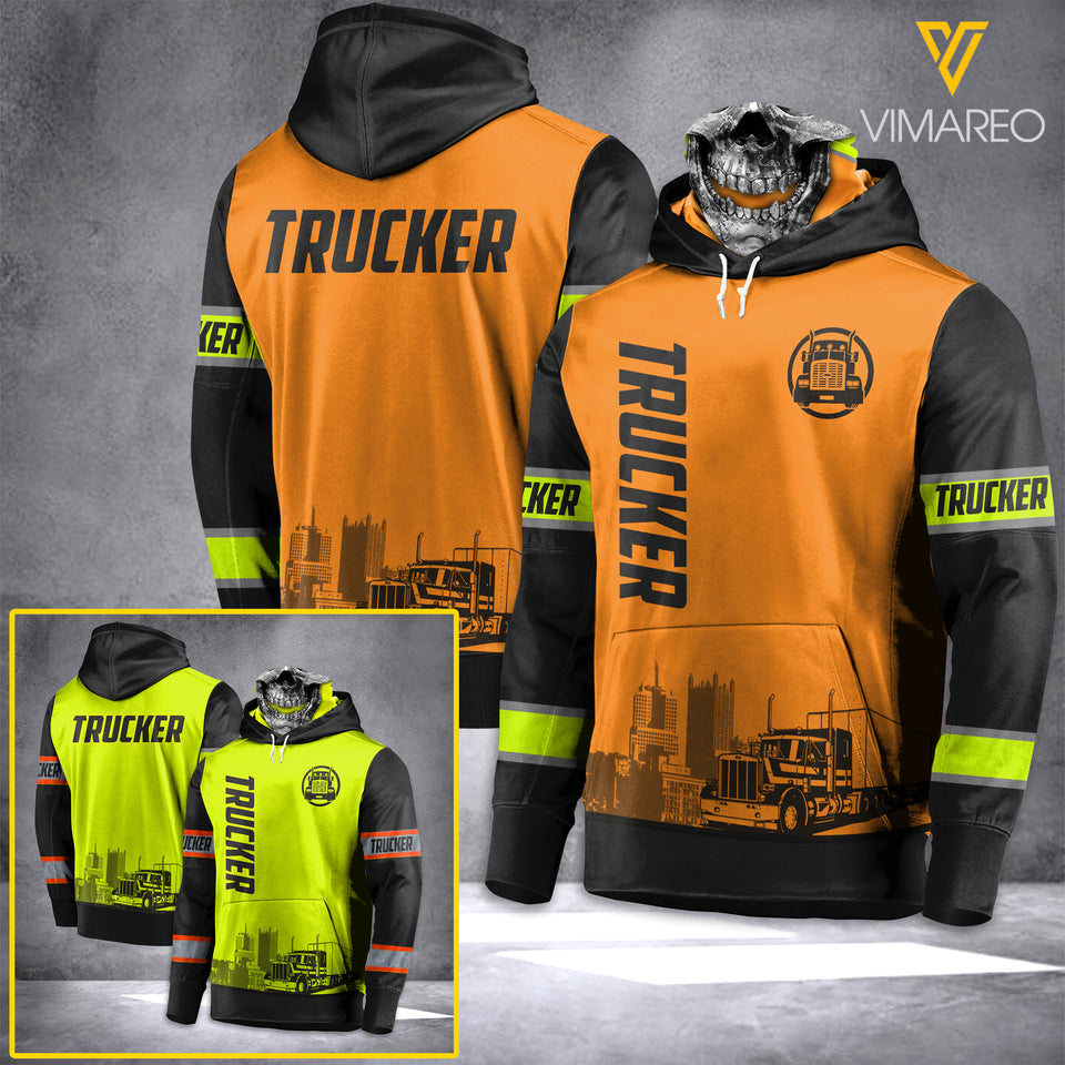Trucker Mask Hoodie 3d printed dh 2202