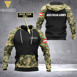 Austrian army Flag Customized 3D PRINTED TSHIRT 0705NGBMQ