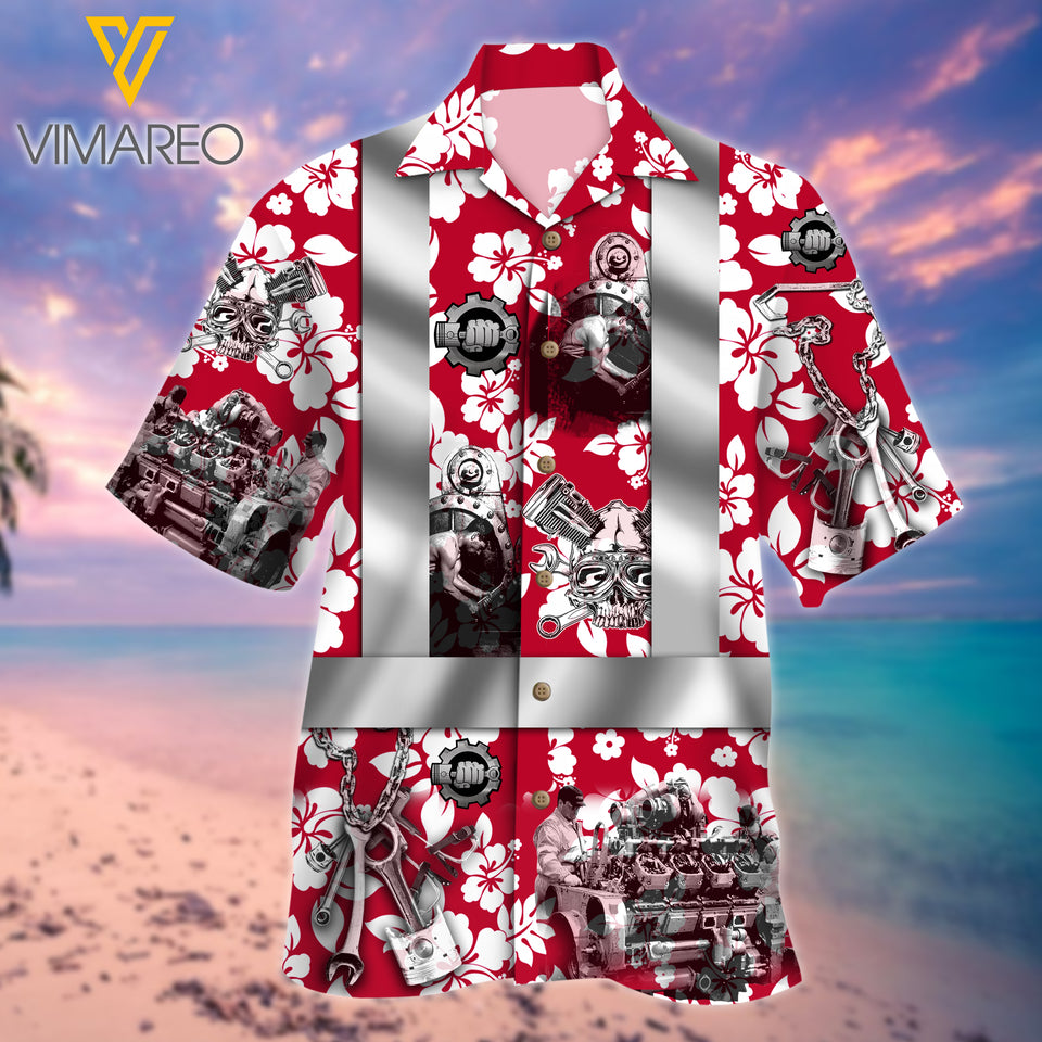 Mechanic Safety 3D Printed Mens Shirt JUL-MA12