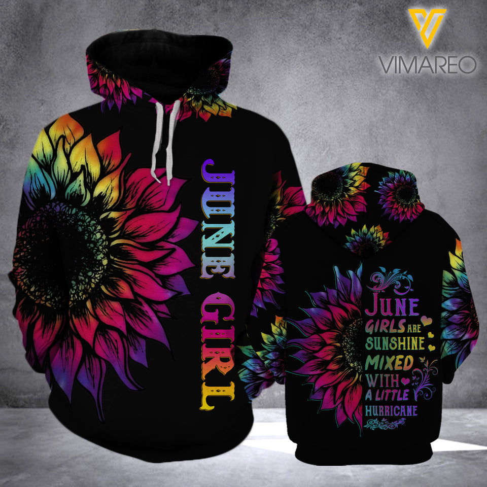 KHMD JUNE GIRLS HURRICANE HOODIE 3D PRINTED