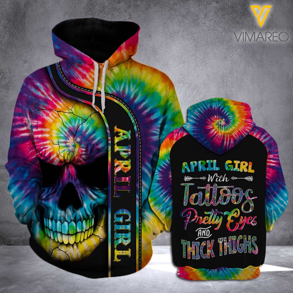 KHMD APRIL THICK THIGHS HOODIE 3D PRINTED