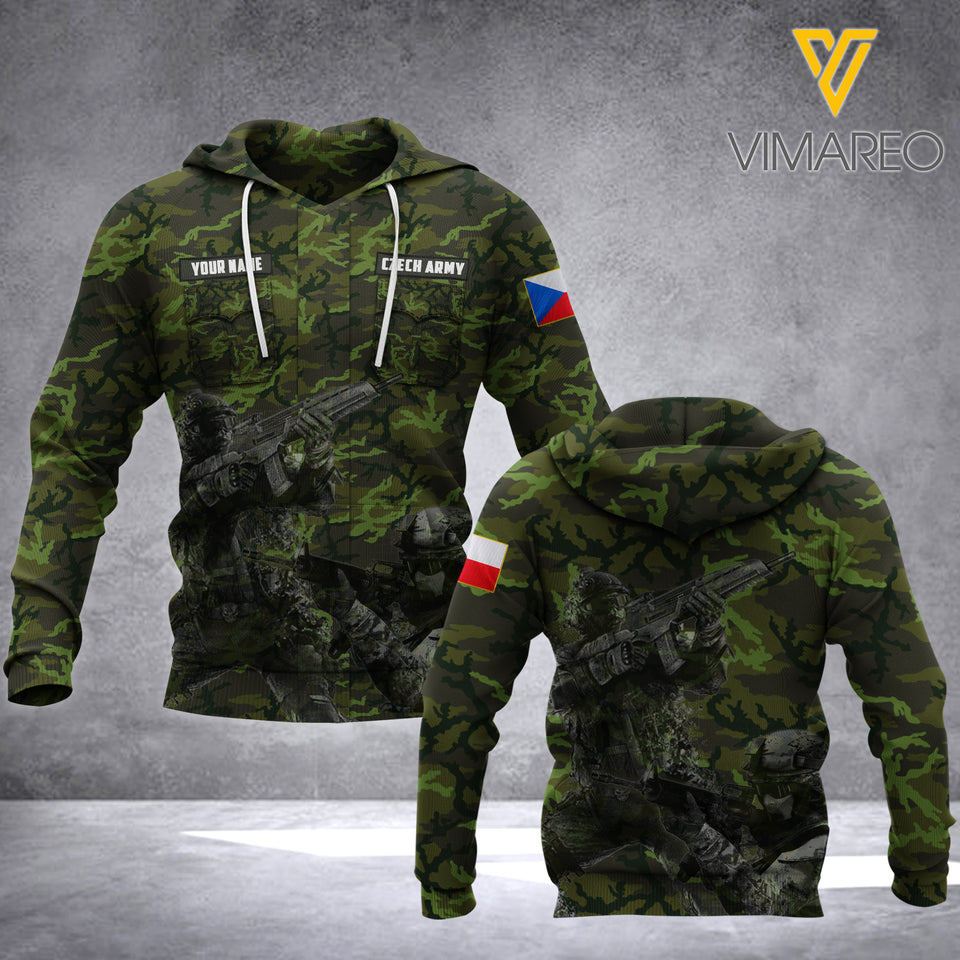 Czech army Art combat personalized HOODIE 3D PRINTED