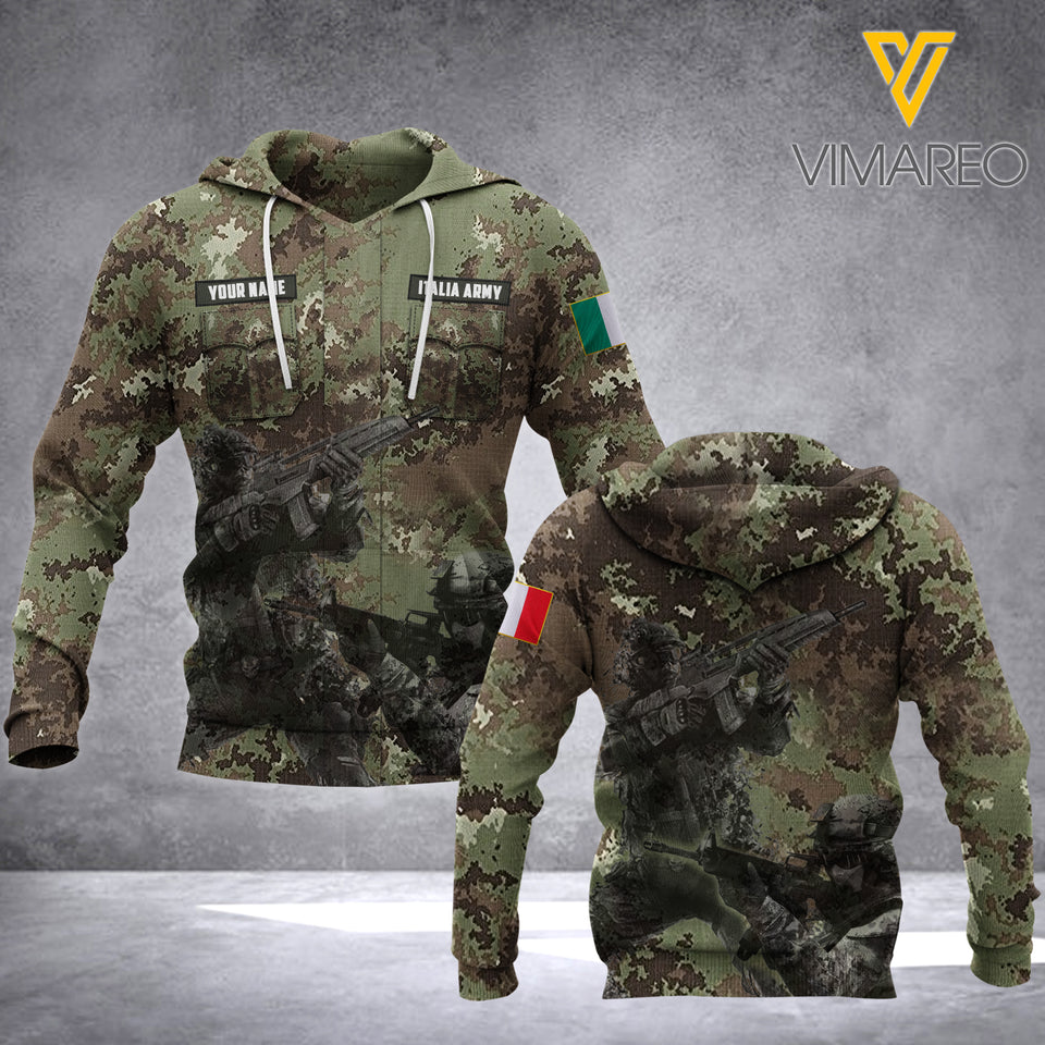 Italian army Art combat personalized HOODIE 3D PRINTED