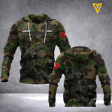 Swiss camo Art combat personalized HOODIE 3D PRINTED